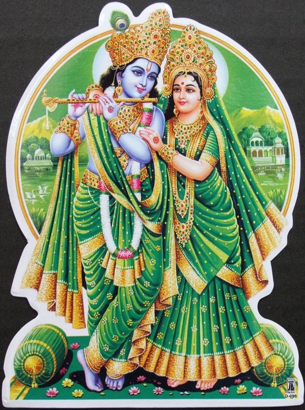 画像2: 神様シール：クリシュナ&ラーダ  ＜クリックポストOK＞