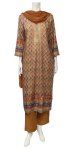 画像1: ＜M＞パンジャビドレス：クルタ・ズボン 黄土色 (1)