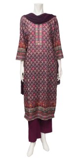 ＜M＞パンジャビドレス：クルタ・ズボン レッドパープル系