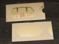 画像1: ウェディング封筒：クジャク ベージュ　＜クリックポストOK＞