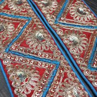 画像2: 【１０cm単位】 インド 刺繍 リボン レース：三角 各カラー　＜クリックポストOK＞