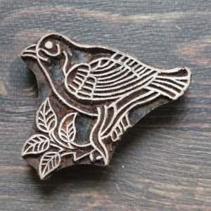 画像1: インド木版:鳥 (2) ＜クリックポストOK＞ (1)