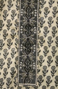 画像1: ＜XL＞パンジャビドレス：クルタ・サルワール　ベージュ＆ブラック