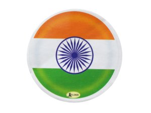 画像1: インドステッカー：インド国旗　丸  ＜クリックポストOK＞ (1)