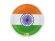 画像1: インドステッカー：インド国旗　丸  ＜クリックポストOK＞ (1)