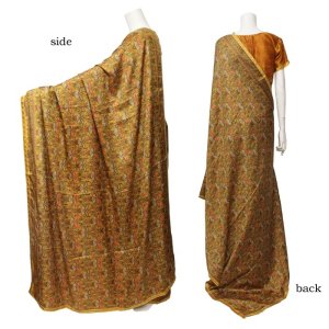 画像2: SALE!! サリー:黄土色 エスニック (2)