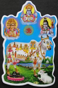 画像2: 神様ステッカー：カーマデーヌ 聖なる牛  ＜クリックポストOK＞ (2)