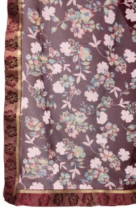 画像5: サリー：レッドパープル フラワー (5)