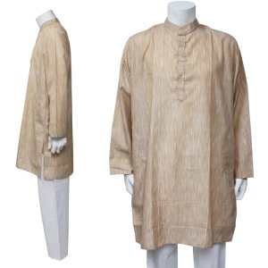 画像2: クルタ・パジャマ：ベージュ（インド表記４２） (2)