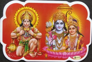 画像2: 神様シール：ハヌマーン＆ラーマ  ＜クリックポストOK＞ (2)