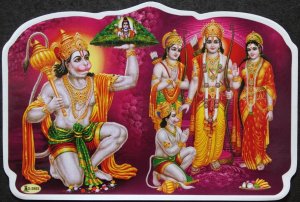 画像2: 神様シール：ハヌマーン＆ラーマ  ＜クリックポストOK＞ (2)