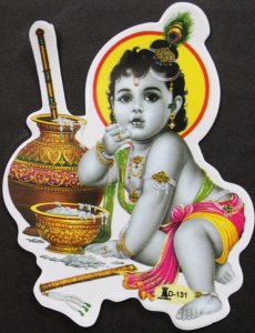 画像2: 神様シール：クリシュナ  ＜クリックポストOK＞ (2)