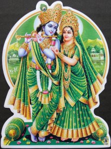 画像2: 神様シール：クリシュナ&ラーダ  ＜クリックポストOK＞ (2)