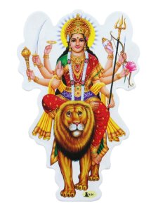 画像1: 神様シール：ドゥルガー ＜クリックポストOK＞ (1)