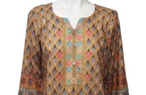 画像4: ＜M＞パンジャビドレス：クルタ・ズボン 黄土色 (4)