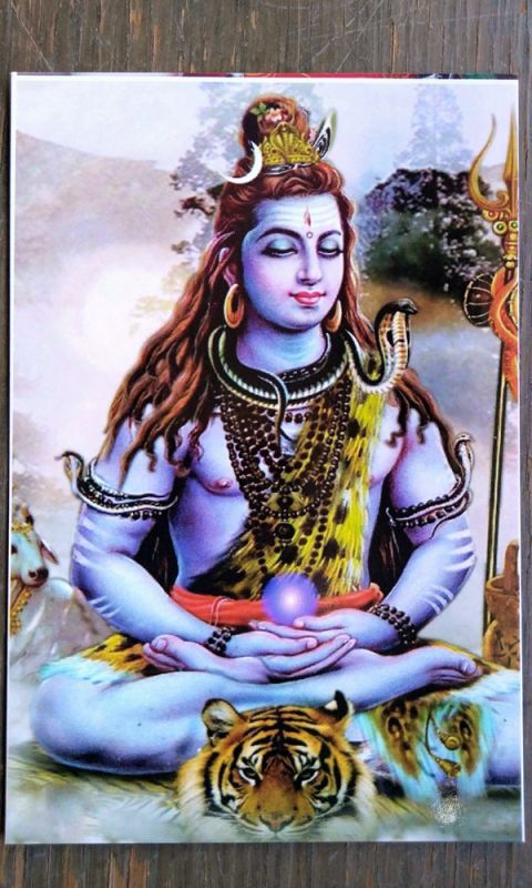 シヴァ神のポストカードアップ India