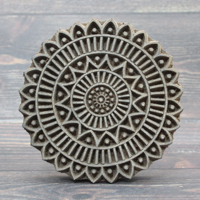 まるいインド木版アップしました　India